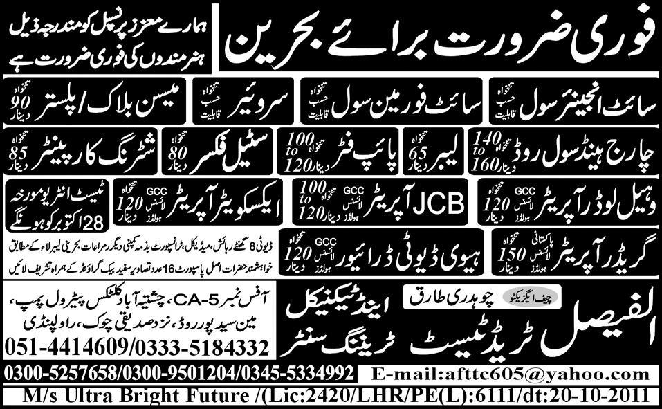 Jobs in Behrain