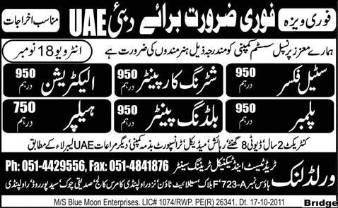 Staff Required For Saudi Arabia