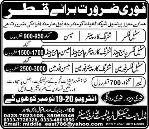 Jobs in Qatar