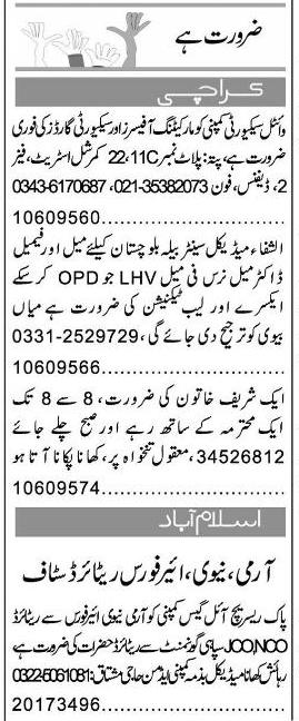 Misc. Jobs in Karachi Express Classified 1