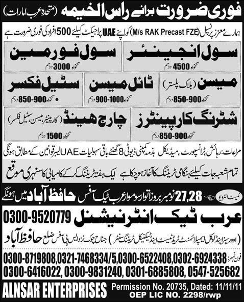 Jobs in Ras al-Khaimah, UAE