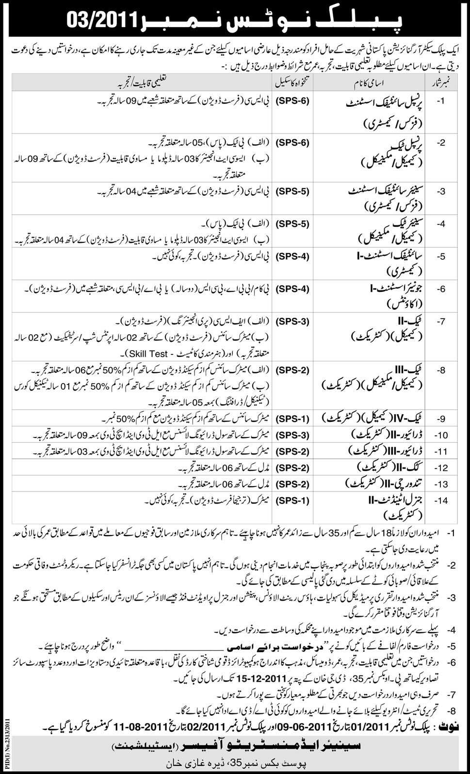 Public Sector Organization Required Staff