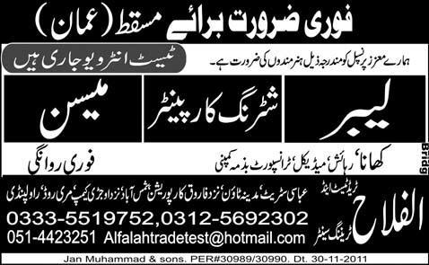 Jobs in Masqat Oman