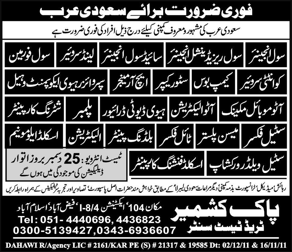 Jobs in Saudi Arabia