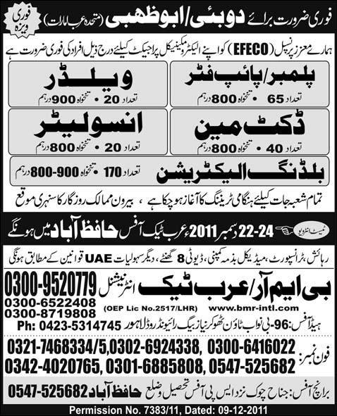 Jobs in Dubai/Abu Dhabi UAE