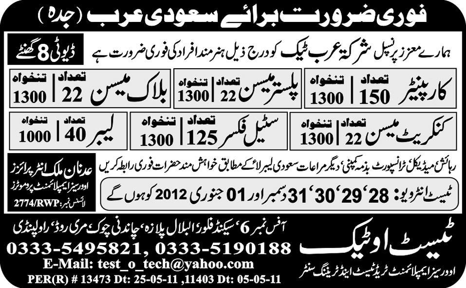 Jobs in Jeddah Saudi Arabia