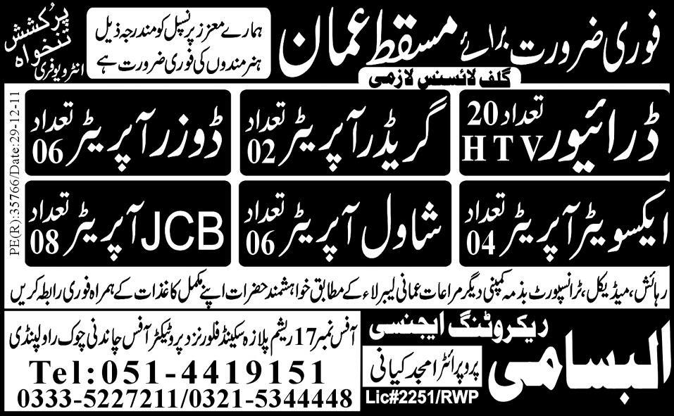 Jobs in Masqat Oman