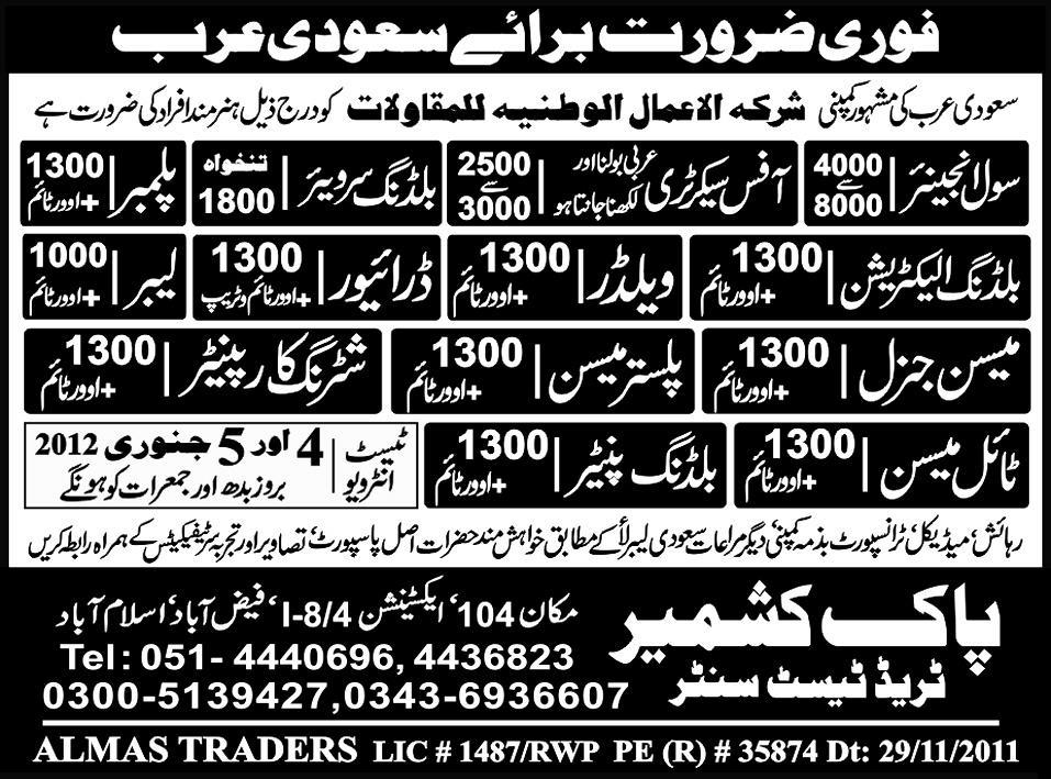 Jobs in Saudi Arabia