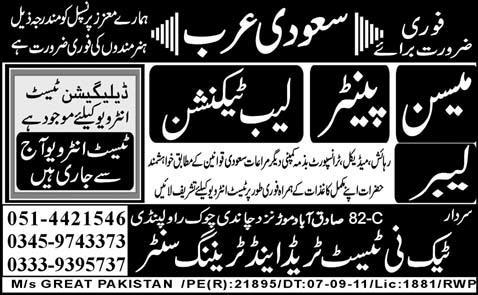 Jobs in Saudi Arabia