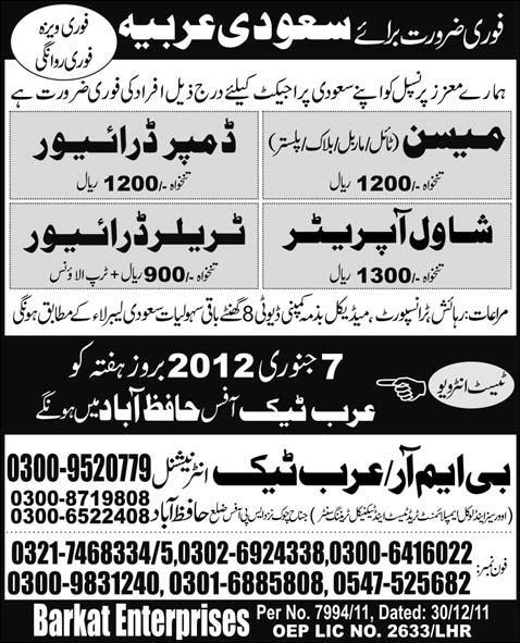 Jobs in Saudi Arabia