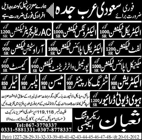 Jobs in Jeddah, Saudi Arabia