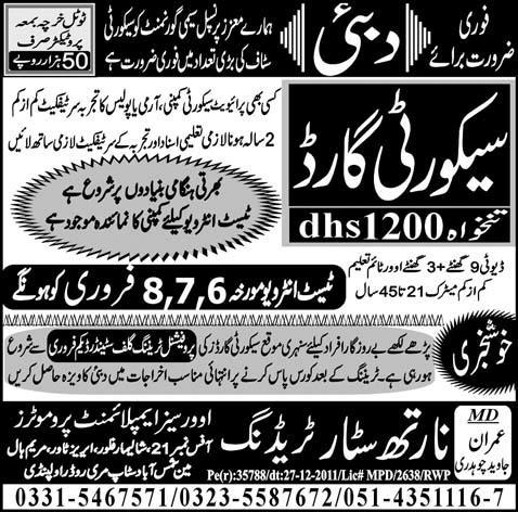 Security Guard Job in Dubai