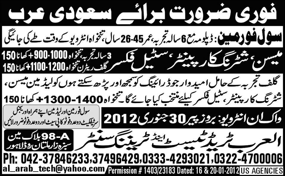 Jobs in Saudi Arabia