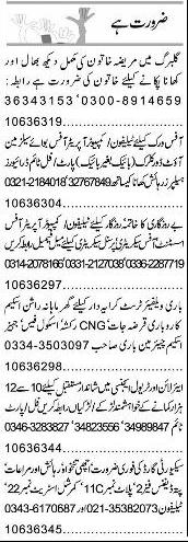 Misc. Jobs in Karachi Express Classified 1