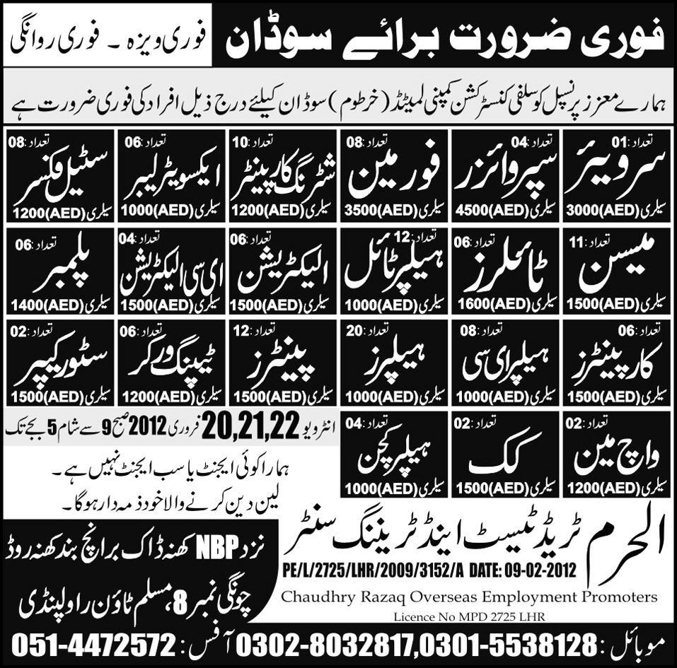 Jobs in Sudan