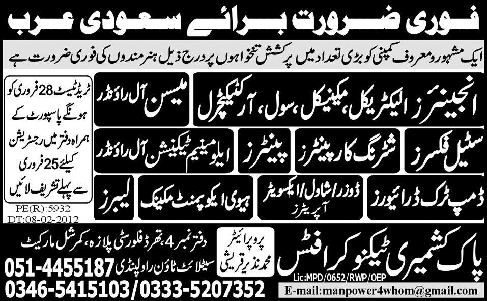 Jobs in Saudi Arabia