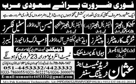 Jobs in Saudi Arabia