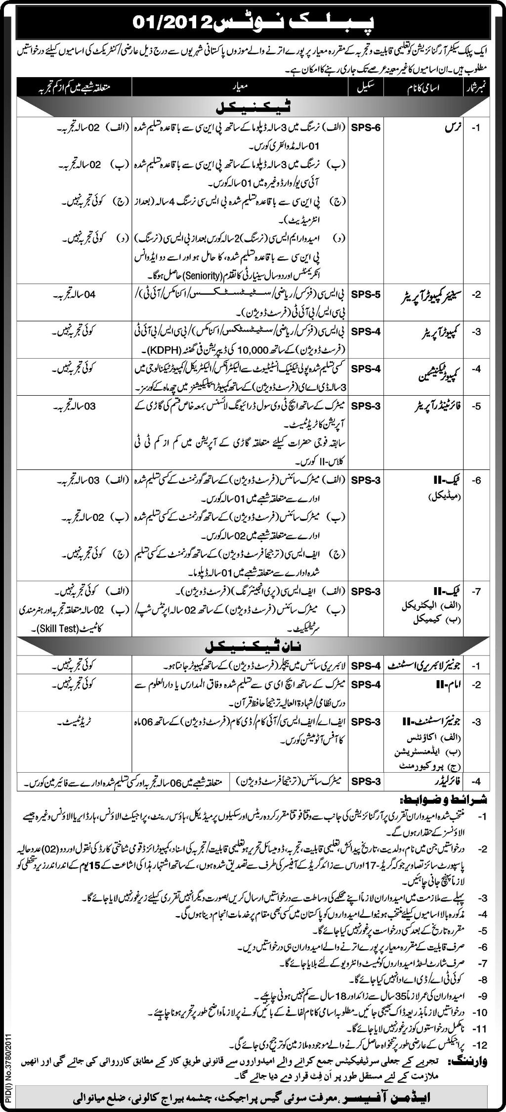 Public Sector Organization Required Staff