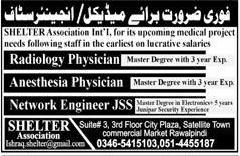 Shelter Association Required Medical/Engineering Staff