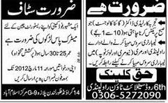 Misc. Jobs in Islamabad Express Classified 2