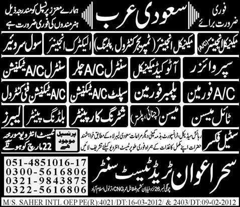 Technical and Mechanical Jobs