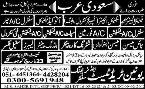 Engineer, Technician and Mechanic Jobs