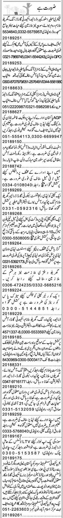 Classified Islamabad Express Misc. Jobs