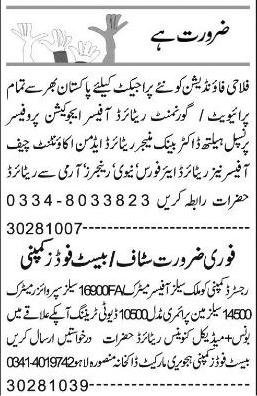 Classified Lahore Express Misc. Jobs 1