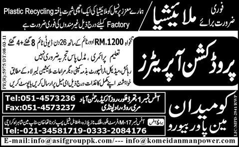 Production Operators Jobs