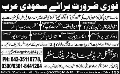 Mechanics and Operators Jobs