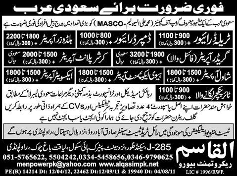 Drivers and Operators Jobs