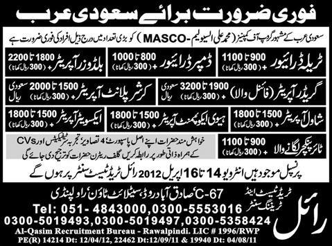 Drivers and Operators Jobs