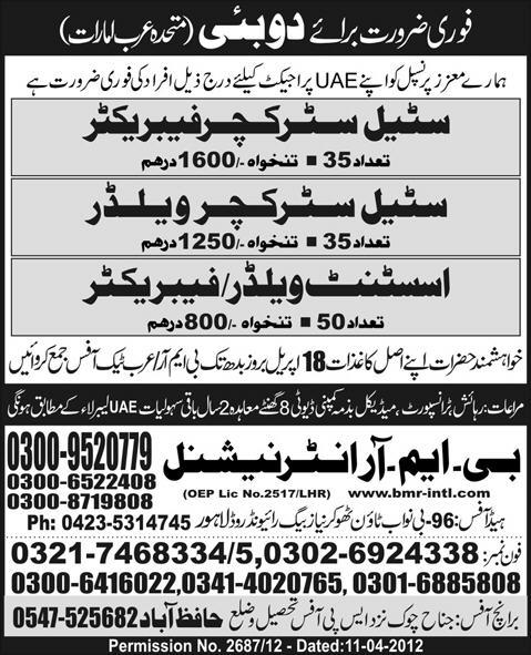 Steel Structure Fabricator and Welders Jobs