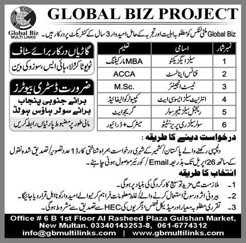 Global Biz Project (Multi Links) Jobs