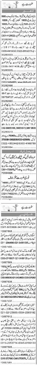 Classified Karachi Express Misc. Jobs 2