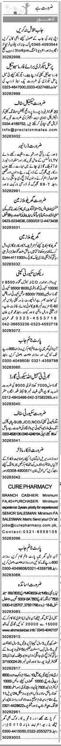 Classified Lahore Express Misc. Jobs