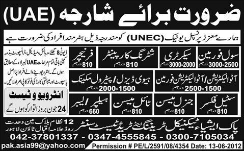 Technical and Construction Staff Required