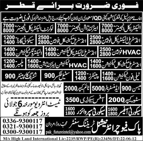 Engineering, Technical and Administrator Job