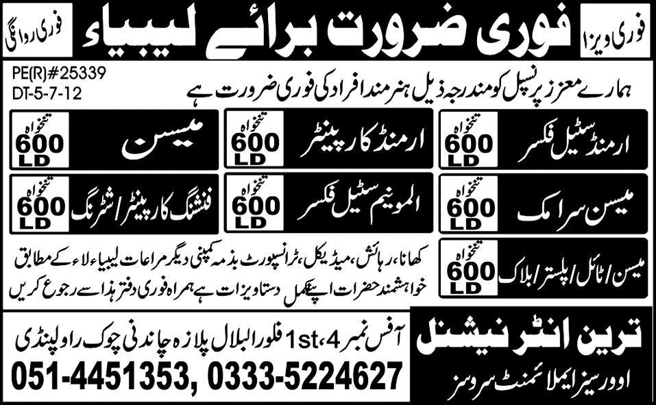 Armand Steel Fixer, Carpenter and Mason (Raj) Jobs