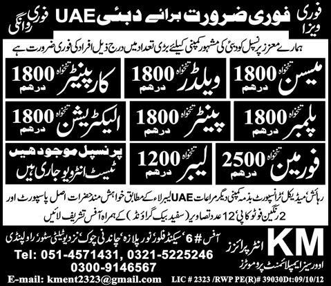 Required for Dubai UAE