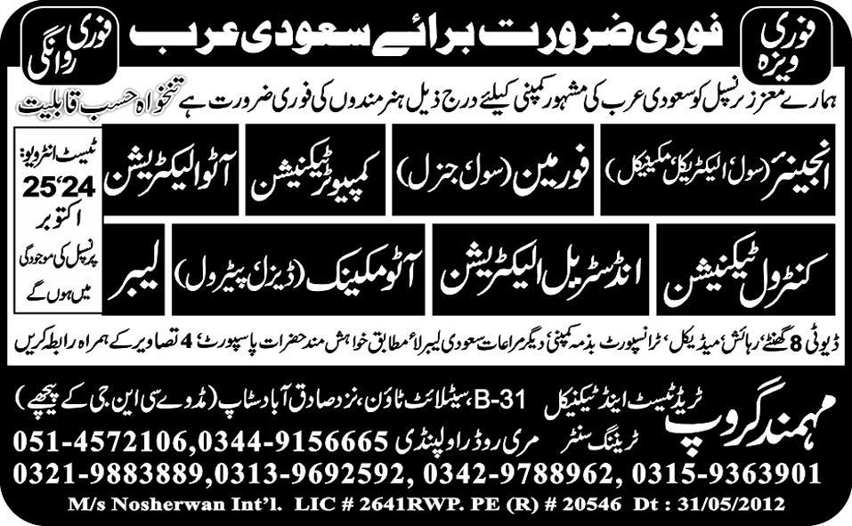 Jobs in Saudi Arabia