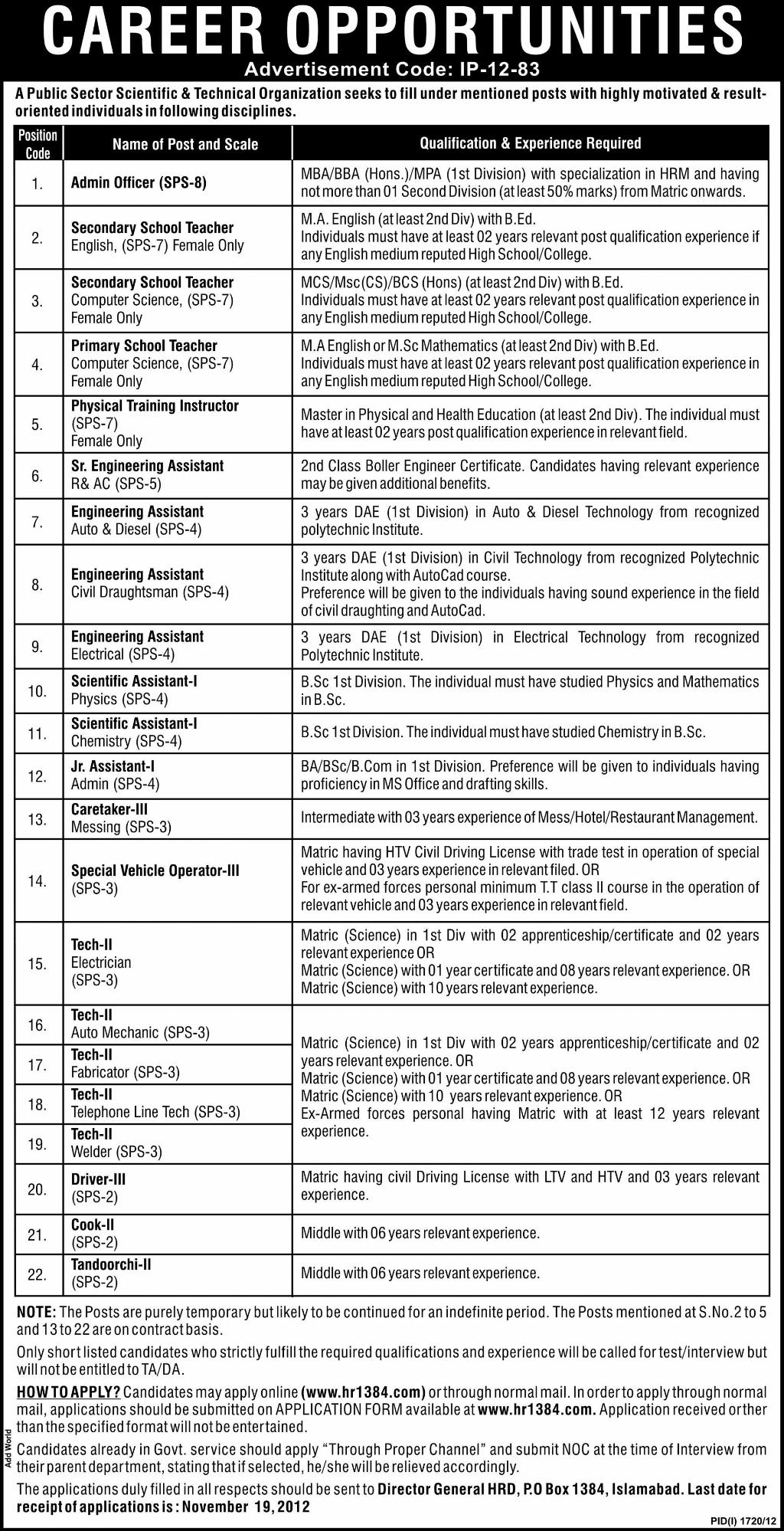 KRL Jobs November 2012 - www.hr1384.com