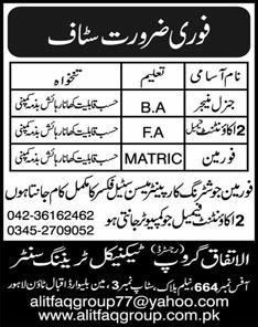 Al-Itfaq Group Technical Training Center Jobs