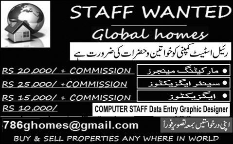 Global Homes Jobs for Marketing Managers & Executives