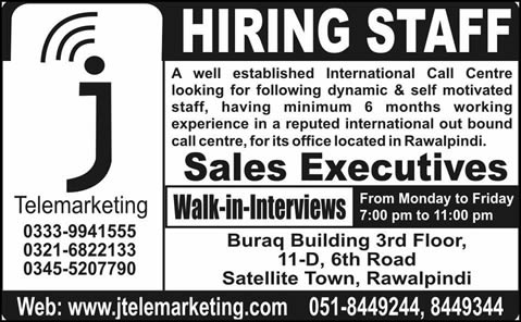 J Telemarketing Jobs for Sales Executives