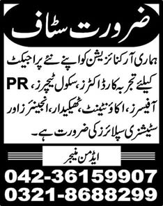 Doctors, Engineers, School Teachers, PR Officers & Accountant Jobs