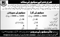 Security Supervisor & Security Guards Jobs in Islamabad 2013 December Model Security Services
