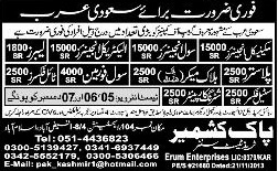 Mechanical / Civil / Electrical Engineers & Construction Workers Jobs in Saudi Arabia 2013 December