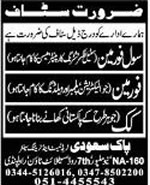 Foreman & Cook Jobs in Rawalpindi 2014