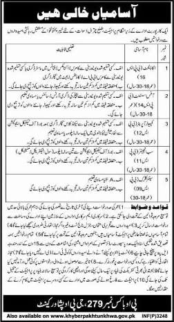 PO Box 279 GPO Peshawar Jobs 2014 August in Public Sector Corporate Organization